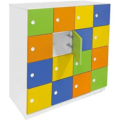 16 Kapaklı Öğrenci Dolabı 120×120×42 cm