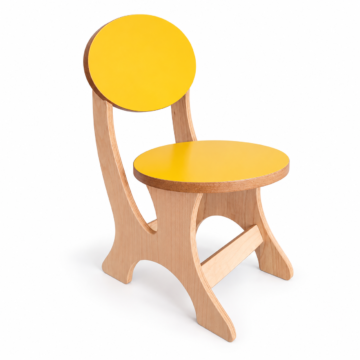 Kontra Ayaklı Oval MDF Sandalye