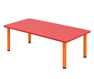 Metal Ayaklı Dikdörtgen Anaokulu Masası 60×120 cm