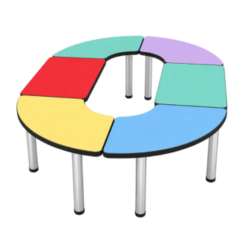 Metal Ayaklı Oval Anfi Anaokulu Masa Seti 270×180 cm